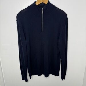 UNTUCKit Men's Black Half-Zip Sweater